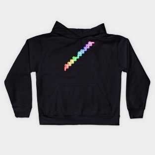 Keep Going Glowing Rainbow Stairway Kids Hoodie